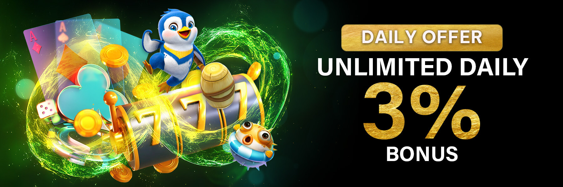 Unlimited Daily Extra 3% On Deposit